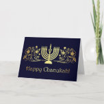 Chanukah Blessings Holiday Card<br><div class="desc">Holiday Text Design</div>