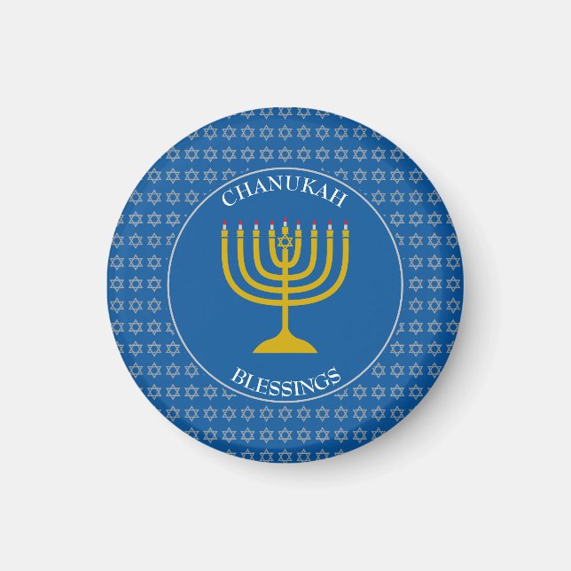 CHANUKAH BLESSINGS | Menorah | Hanukkah Magnet (Front)