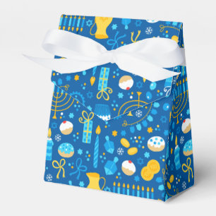 Chanukah Celebrating Gelt Jewish Stars Snowflakes Favour Box