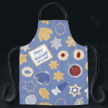 Chanukah cookie party apron<br><div class="desc">I love the holidays,  and I love a good holiday pattern to get us into the holiday spirit! This whimsical cookie party inspired design is sure to bring joy to your holiday table.</div>