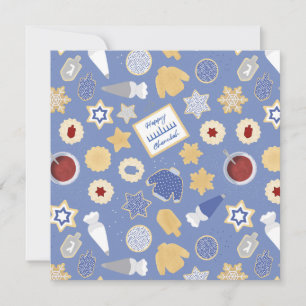 Chanukah cookie party card