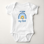 Chanukah Cute Personalised HEBREW Menorah Rainbow  Baby Bodysuit<br><div class="desc">Personalise this Baby's First Chanukah Rainbow Menorah Chanukah. Hanukkah Baby Bodysuit. The popular Rainbow design that flips over to become a cheerful Hanukkah/ Chanukah menorah on the Reverse is sure to make everyone smile! This adorable gift is a fun way to celebrate a new baby and the Holiday of Hanukkah....</div>