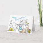 Chanukah dreidel ferrets holiday card<br><div class="desc"></div>