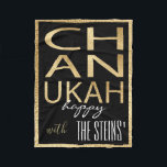 Chanukah Gold Fleece Blanket<br><div class="desc">Personalise "Chanukah Gold" Fleece Blanket/Small Design elements can be moved and resized. Personalise by deleting text, "happy, with, The Steins'" and adding your own message. Choose your favourite font style, size, and colour. Background colour can be changed out. Design can also be added to blanket sizes, medium and large. Size:...</div>