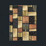 Chanukah Golden Montage Fleece Blanket<br><div class="desc">Chanukah Golden Montage Fleece Blanket/Small Personalise by deleting text and adding your own message. Choose your favourite font style, size, and colour. Design can also be added to blanket sizes, medium and large. Size: Fleece Blanket, 30"x40" It’s hard to cuddle by yourself. But with these fully customisable comfy fleece blankets,...</div>