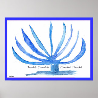Chanukah Hannukah Hanukah Menorah Poster