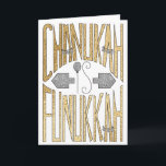 "Chanukah is Funukkah" Greeting Card<br><div class="desc">"Here's to a "Chanukah is Funukkah" Greeting Card with Envelope. To personalise this card simply delete text inside and add your own words. Choose your favourite font style, colour, size, and wording. Thanks for stopping and shopping by. Much appreciated!!! Happy Chanukah/Hanukkah! Size: Standard (5" x 7") Birthdays or holidays, good...</div>