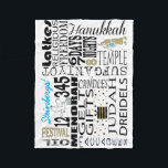 Chanukah Means Fleece Blanket<br><div class="desc">Personalise "Chanukah Means... " Fleece Blanket/Small Personalise by deleting text, "Steinbergs" and adding your own message. Choose your favourite font style, size, and colour. Design can also be added to blanket sizes, medium and large. Size: Fleece Blanket, 30"x40" It’s hard to cuddle by yourself. But with these fully customisable comfy...</div>