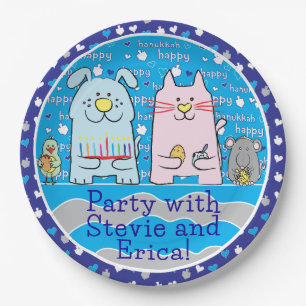 Chanukah Mouse and Friends Paper Plate