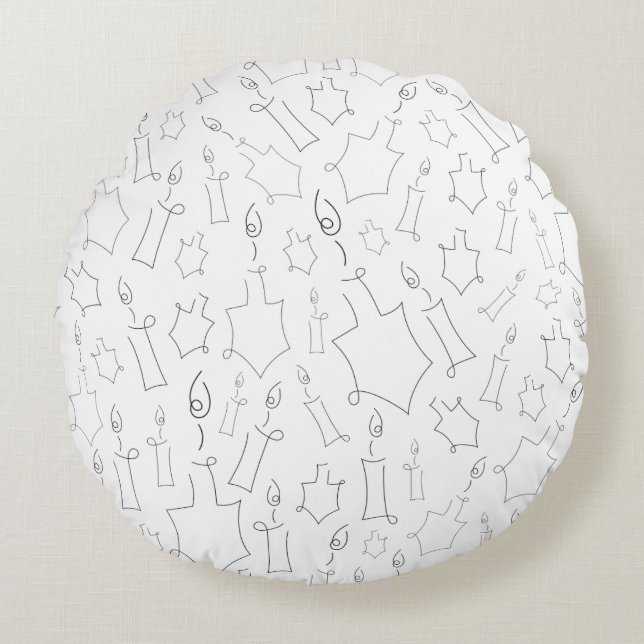 Chanukah Round Cushion (Front)