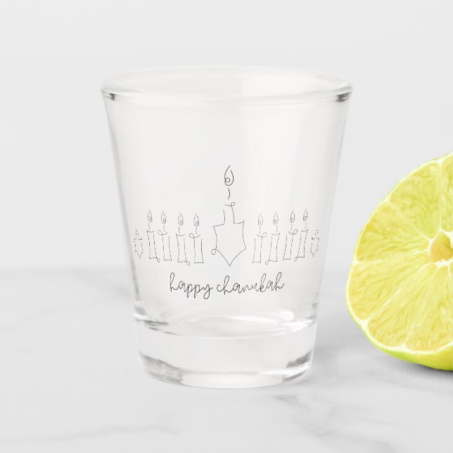 Chanukah Shot Glass (Front)