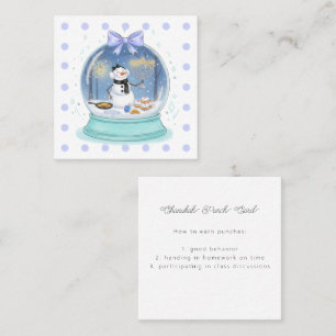 Chanukah Snow Globe Square Business Card