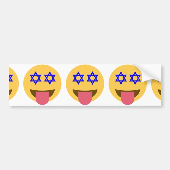chanukkah hanukkah emoji bumper sticker (Front)