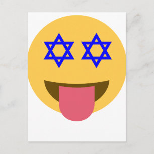chanukkah hanukkah emoji holiday postcard