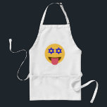 chanukkah hanukkah emoji standard apron<br><div class="desc">hannukah, channukah, hannuka, channuka, holidays, jew, jewish, hebrew, star of david, emoji, happy face, hannukah emoji, hannukah happy face, yellow blue white blank custom judaism funny holiday- "star of david""jewish emoji""hanukkah emoji""chanukkah emoji" emoji emoticon "happy face""jewish holidays" "star of david emoji""star of david happy face""rosh hashanah" channukah hannukah</div>
