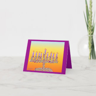 Chanukkah menorah cards