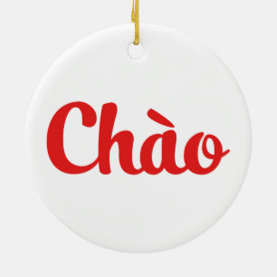 Chào / Hello ~ Vietnam / Vietnamese / Tiếng Việt Ceramic Tree Decoration