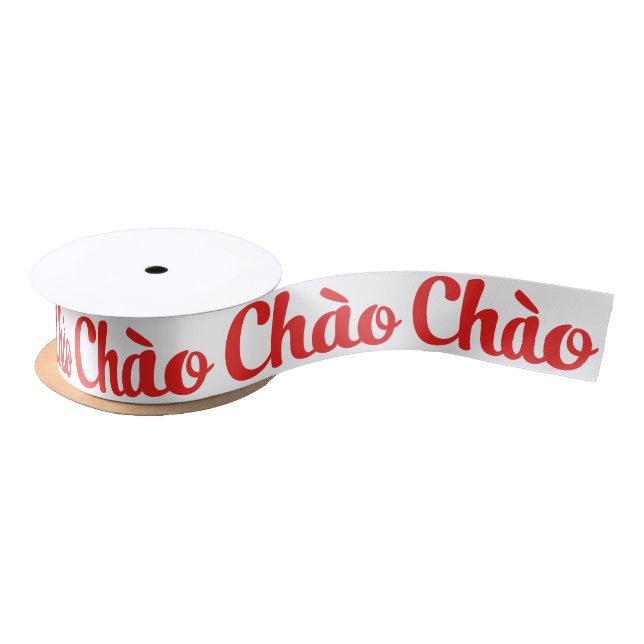 Chào / Hello ~ Vietnam / Vietnamese / Tiếng Việt Satin Ribbon (Spool)