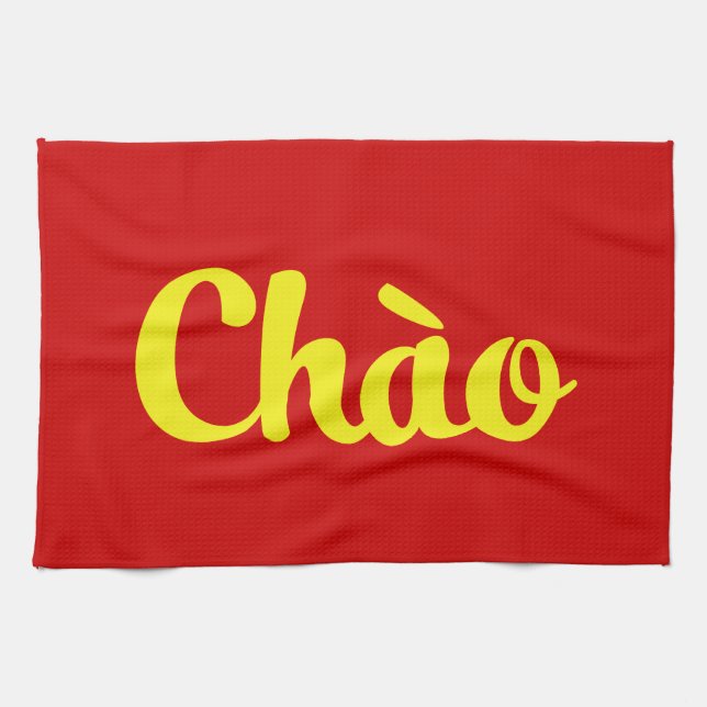 Chào / Hello ~ Vietnam / Vietnamese / Tiếng Việt Tea Towel (Horizontal)