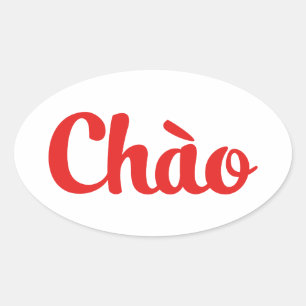 Chào / Hello ~ Vietnam / Vietnamese / Tiếng Vi Oval Sticker