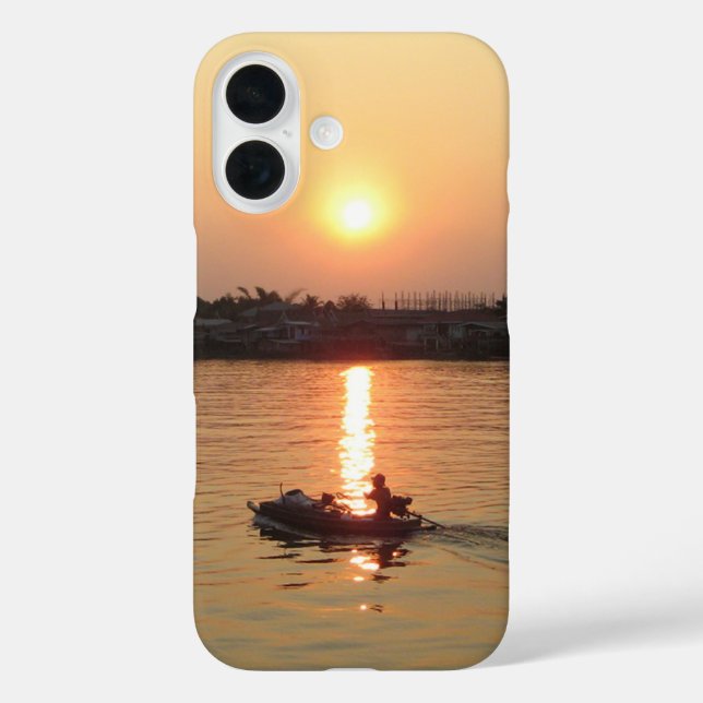 Chao Phraya River Sunset ... Ayutthaya, Thailand Case-Mate iPhone Case (Back)