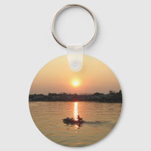 Chao Phraya River Sunset ... Ayutthaya, Thailand Key Ring
