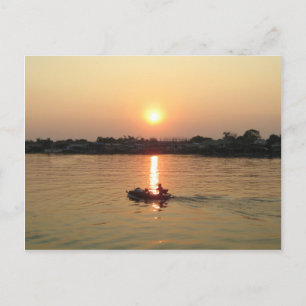 Chao Phraya River Sunset ... Ayutthaya, Thailand Postcard