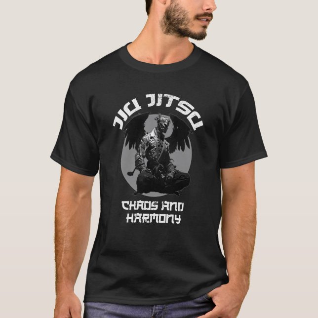 Chaos and Harmony Jiu Jitsu BJJ Grappling MMA T-Shirt (Front)