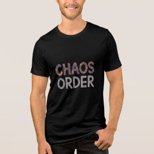 Chaos and Order Modern Artistic Duality Graphic Tri-Blend Shirt