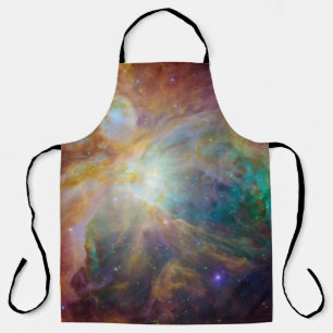 Chaos at Heart of Orion Spitzer Hubble Composite Apron