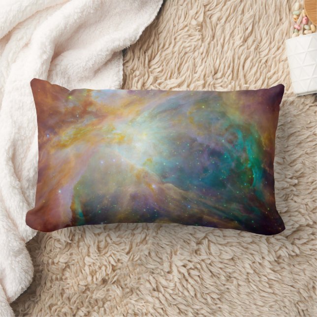 Chaos at Heart of Orion Spitzer Hubble Composite Lumbar Cushion (Blanket)