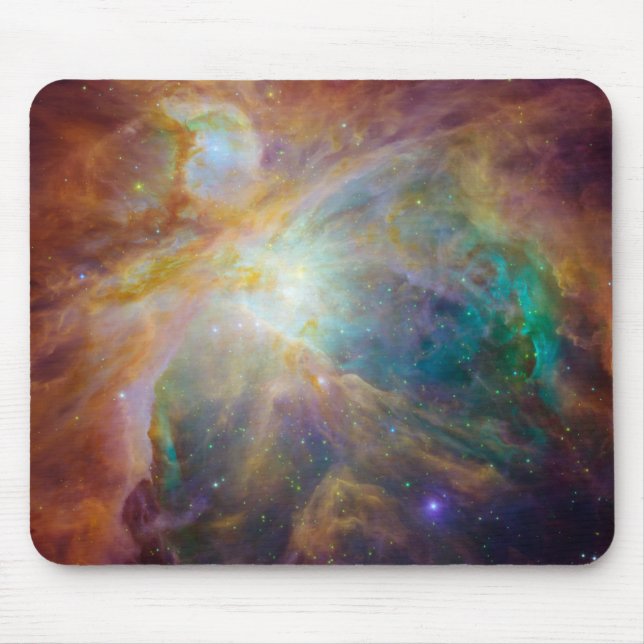 Chaos at Heart of Orion Spitzer Hubble Composite Mouse Pad (Front)