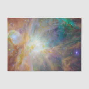Chaos at Heart of Orion Spitzer Hubble Composite Tissue Paper