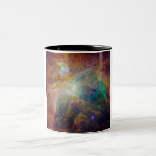 Chaos at Heart of Orion Spitzer Hubble Composite Two-Tone Coffee Mug