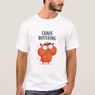 Chaos Buffering Funny Anxious Hamster Character Gi T-Shirt