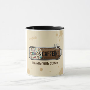 Chaos & Caffeine Funny Parenting Mum Life Coffee Mug