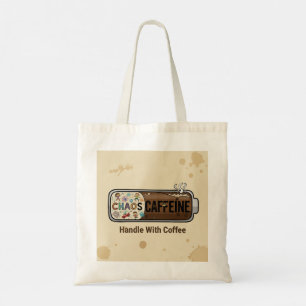 Chaos & Caffeine Funny Parenting Mum Life Coffee Tote Bag