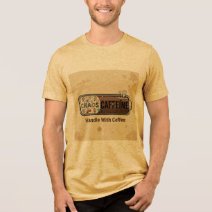 Chaos & Caffeine Funny Parenting Mum Life Coffee Tri-Blend Shirt