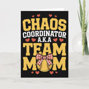 Chaos Coordinator A.k.a Team Mom, Softll Sports Pl Card