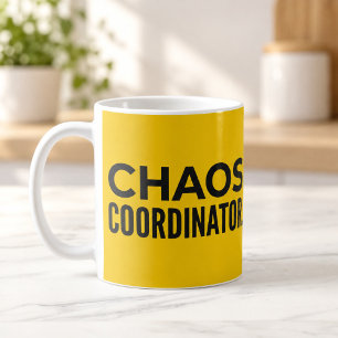 Chaos Coordinator Bold Yellow Funny Mug