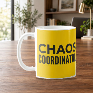 Chaos Coordinator Bold Yellow Funny Mug