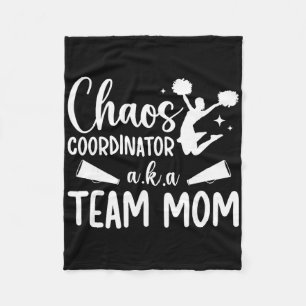 Chaos Coordinator Cheer Team Mom Cheerleading Team Fleece Blanket
