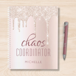 Chaos Coordinator Chic Girly Glitter Personalised Planner