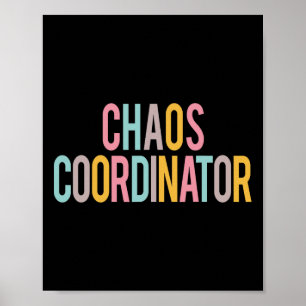Chaos Coordinator Colourful Appreciation Day Back  Poster