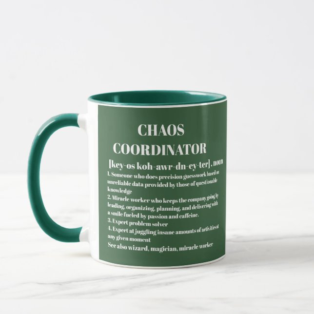 Chaos Coordinator Definition Photo Office Coworker Mug (Left)