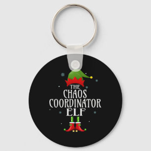 Chaos Coordinator Elf Xmas Groupe Matching Pajama Key Ring
