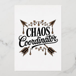 Chaos Coordinator Foil Holiday Card