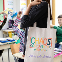 Chaos Coordinator Funny Colorful Teacher Gift