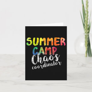 Chaos Coordinator . Funny Summer Camp Counsellor Card
