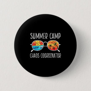 Chaos Coordinator Funny Summer Camp Counselor 6 Cm Round Badge